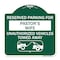 Signmission Reserved Parking for Pastors Wife Unauthorized Vehicles Towed Away Alum, 18" x 18", GW-1818-23085 A-DES-GW-1818-23085 - alternate 1